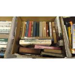 Eight boxes of various books to include a small collection of antiquarian books