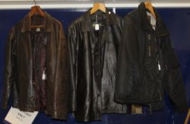 Two men's leather jackets,