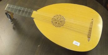 A moden maple lute by Stanley Doubtfire,