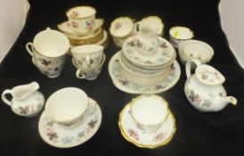 A Royal Doulton "Camelot" (TC1016) part tea set and a Hammersley Bone China "Lady Patricia" floral