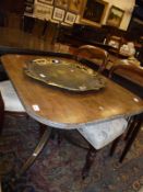 A late Regency mahogany tea table,