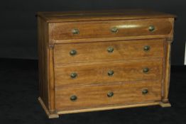A 19th Century French oak chest,