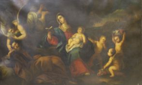 CIRCA 1800 ITALIAN SCHOOL IN THE OLD MASTER MANNER "Allegorical study of the Virgin Mary with
