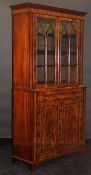 A late Regency mahogany bookcase cabinet,