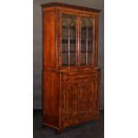 A late Regency mahogany bookcase cabinet,