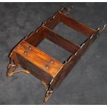 A pair 19th Century mahogany wall shelf with three open shelves over two drawers with ten knob