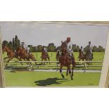 AFTER CHARLES ANCELIN (1863-1940) "Equine racing scenes, various",