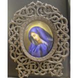 LATE 19TH CENTURY BERLIN KPM porcelain plaque decorated with the Mater Dolorosa after the original