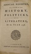 Forty One volumes of the Annual Register or a View of the History Politics and Literature of the