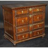 A 17th Century walnut chest of drawers in the Jacobean taste,
