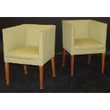 A pair of Art Deco bedroom chairs in the manner of Dominique of Paris,