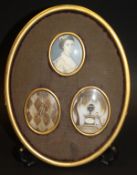 18TH CENTURY ENGLISH SCHOOL "Anne Unwin", a miniature portrait study, bust length,