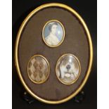 18TH CENTURY ENGLISH SCHOOL "Anne Unwin", a miniature portrait study, bust length,