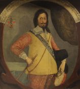 17TH CENTURY GERMAN SCHOOL "Bearded gentleman with rapier in his left hand, a stick in his right,