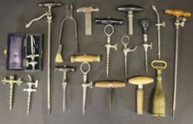 A collection of various Champagne taps and accoutrements including a Wolverson's of Holborn Patent