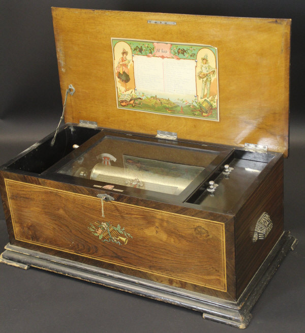 A 19th Century rosewood cased 30 air musical box with 11" cylinder (Numbered 1747),