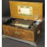 A 19th Century rosewood cased 30 air musical box with 11" cylinder (Numbered 1747),