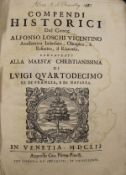 ALFONSO LOSCHI VICENTINO "Compendi Historici Del Conte .....