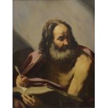 SCHOOL OF GUIDO RENI (1575-1642) "St Mark", a portrait study, oil on canvas, unsigned,