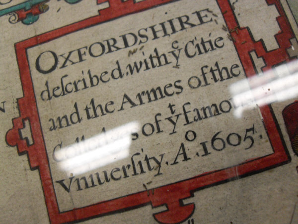 AFTER JOHN SPEEDE (1552-1629) "Oxfordshire decribed with Ye Cite and the Arms of the Colleges of - Image 14 of 23