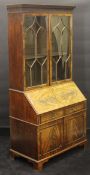 A George III mahogany bookcase cabinet,