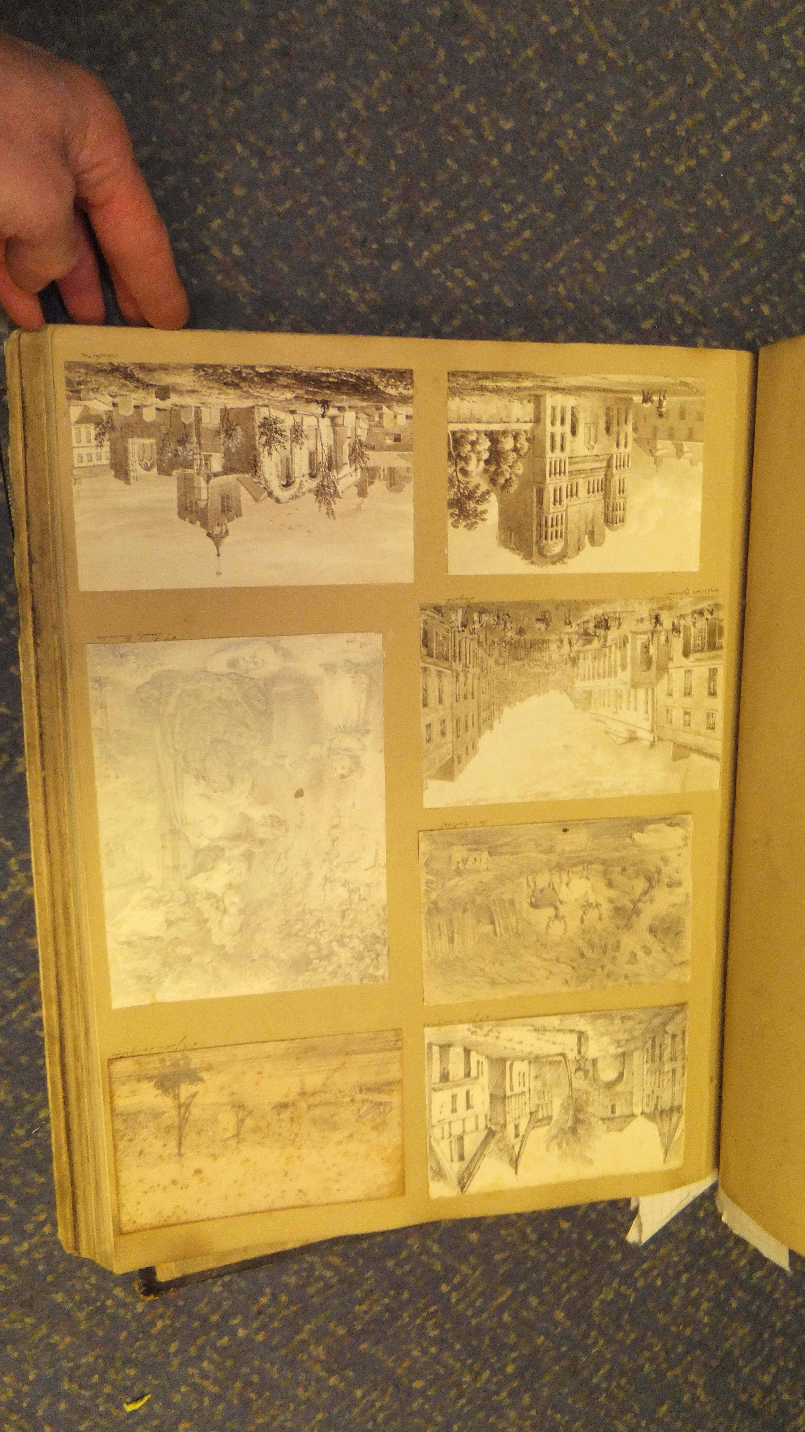 A scrapbook containing various watercolours, engravings, etchings, etc, - Image 28 of 52