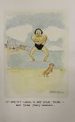 FRED MAY "Medal commemorating Pom's birthday", watercolour, signed lower right and titled lower,