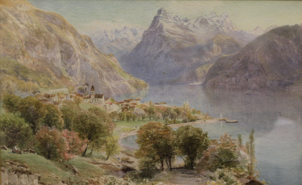 EBENEZER WAKE COOK (1843-1926) "Yuri Rothstock Lake Lucern",