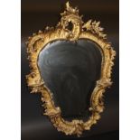 A 19th Century Rococco style wall mirror,