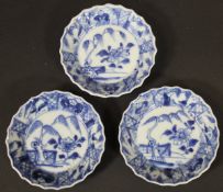A set of three Kangxi (circa 1700) saucers,