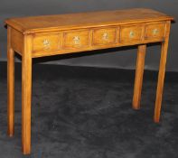 A walnut side table in the 18th Century style,