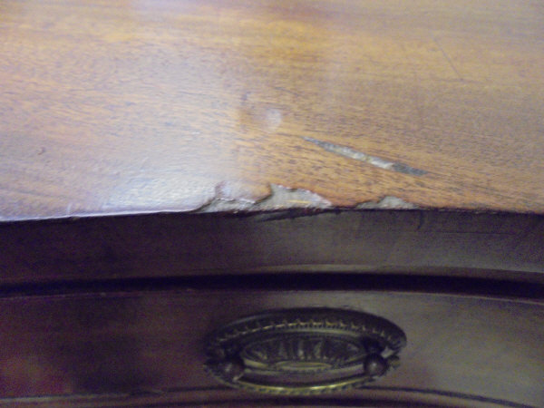 A George III serpentine fronted mahogany chest of four graduated drawers, - Image 4 of 18