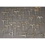 A collection of mainly 19th Century Eyebrow type direct pull corkscrews including "Willetts &