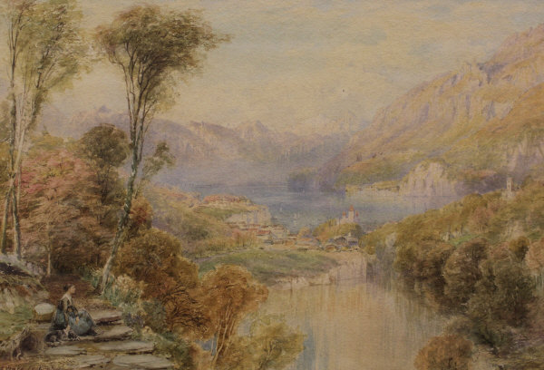 EBENEZER WAKE COOK (1843-1926) "The Lake of Brienz, near Interlaken",
