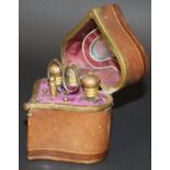 A 19th Century love heart shaped etui,