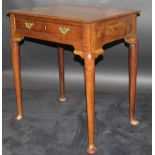 A George III mahogany side table,