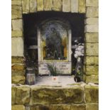 JOHN RIDGEWELL (b.1937) "Shrine in Derbyshire 1976", oil on canvas, signed bottom right 76.