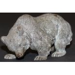 A cast bronze bear stamped "Thornhill & Co Bond Street W",