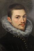 SCHOOL OF MICHIEL JANSZOON VAN MIEREVELT (1567-1641) "Gentleman in black jacket and white lace