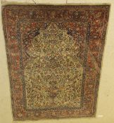 A Kashan prayer rug,