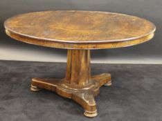 An early Victorian rosewood breakfast table,