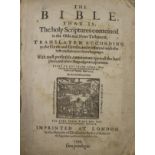 CHRISTOPHER BARKER "The Bible that is The Holy Scriptures Conteined in The Olde and Newe Teftament .