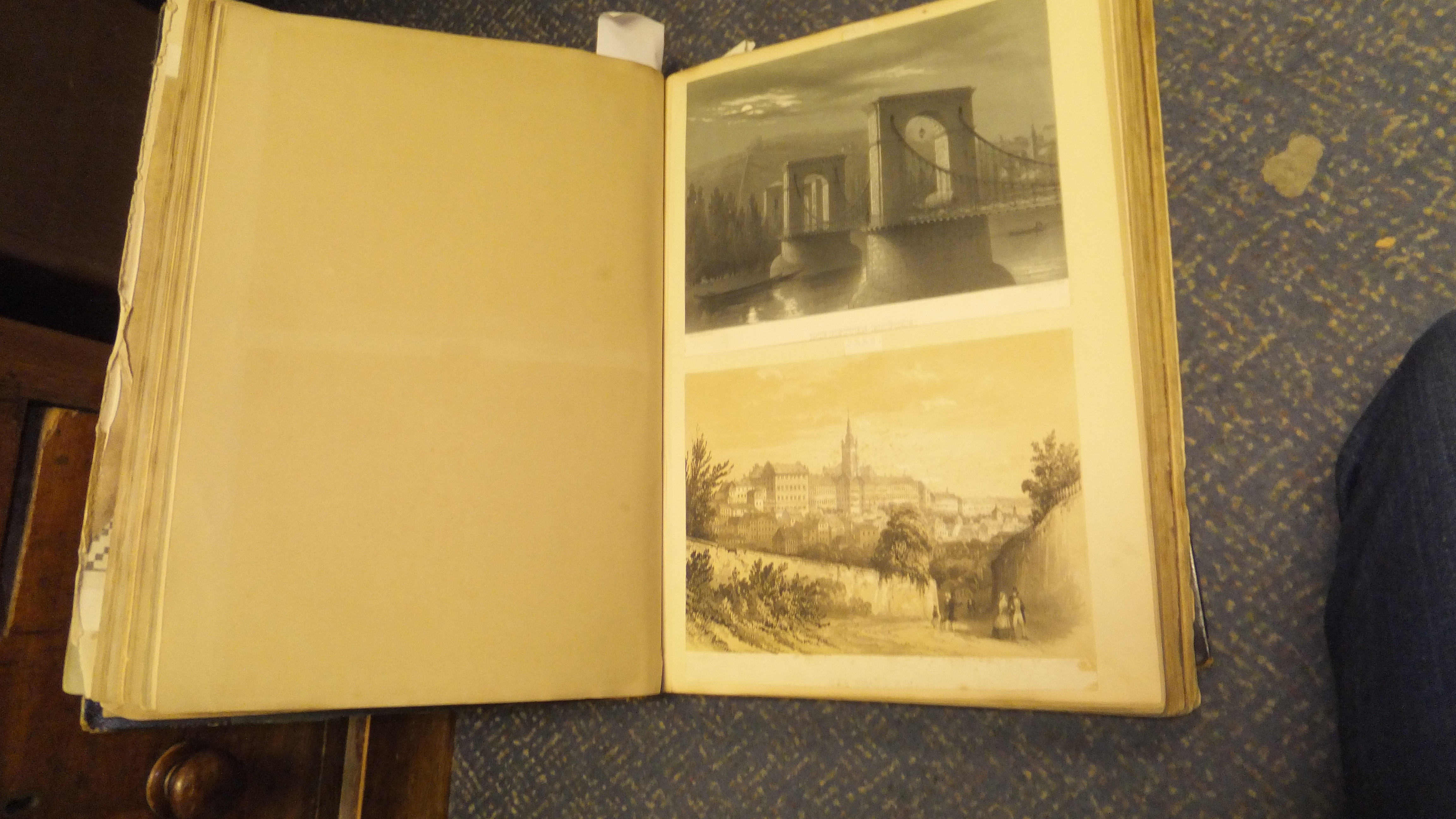 A scrapbook containing various watercolours, engravings, etchings, etc, - Image 14 of 52