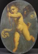17TH CENTURY CONTINENTAL SCHOOL IN THE MANNER OF PETER PAUL RUBENS (1577-1640) "Cupid aiming is bow,