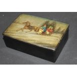A Russian lacquered box,