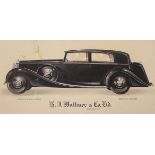 H J MULLINER & CO LIMITED "Phantom III.Rolls Royce.Drawing No 6289", a watercolour gouache study 27.