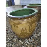 Two large garden planters in the Chinese taste