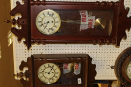 Two mahogany cased wall clocks, one Hermle, the other by Woodford,