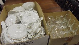 A Hutschenreuther "Sylvia" pattern dinner service to include dinner plates, teacups, saucers,