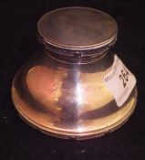 A George V silver capstan inkwell engraved "Grace House 1838" to front (Birmingham,